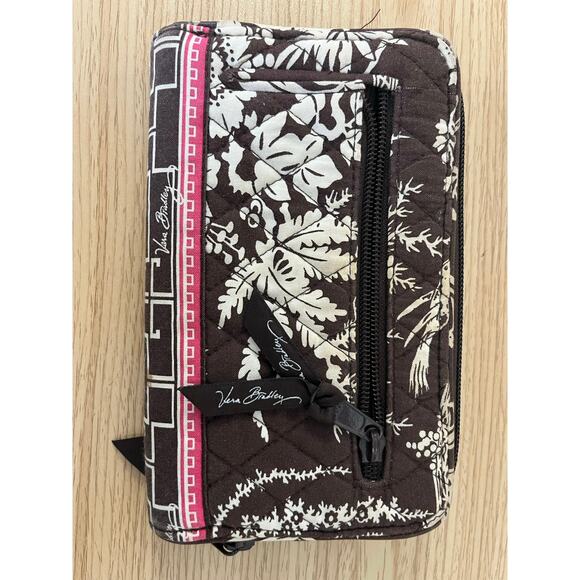 Vera Bradley Imperial Toile Quilted Zip Around Turn Lock Wallet/Cards 8 X 5 -EUC - Picture 3 of 16
